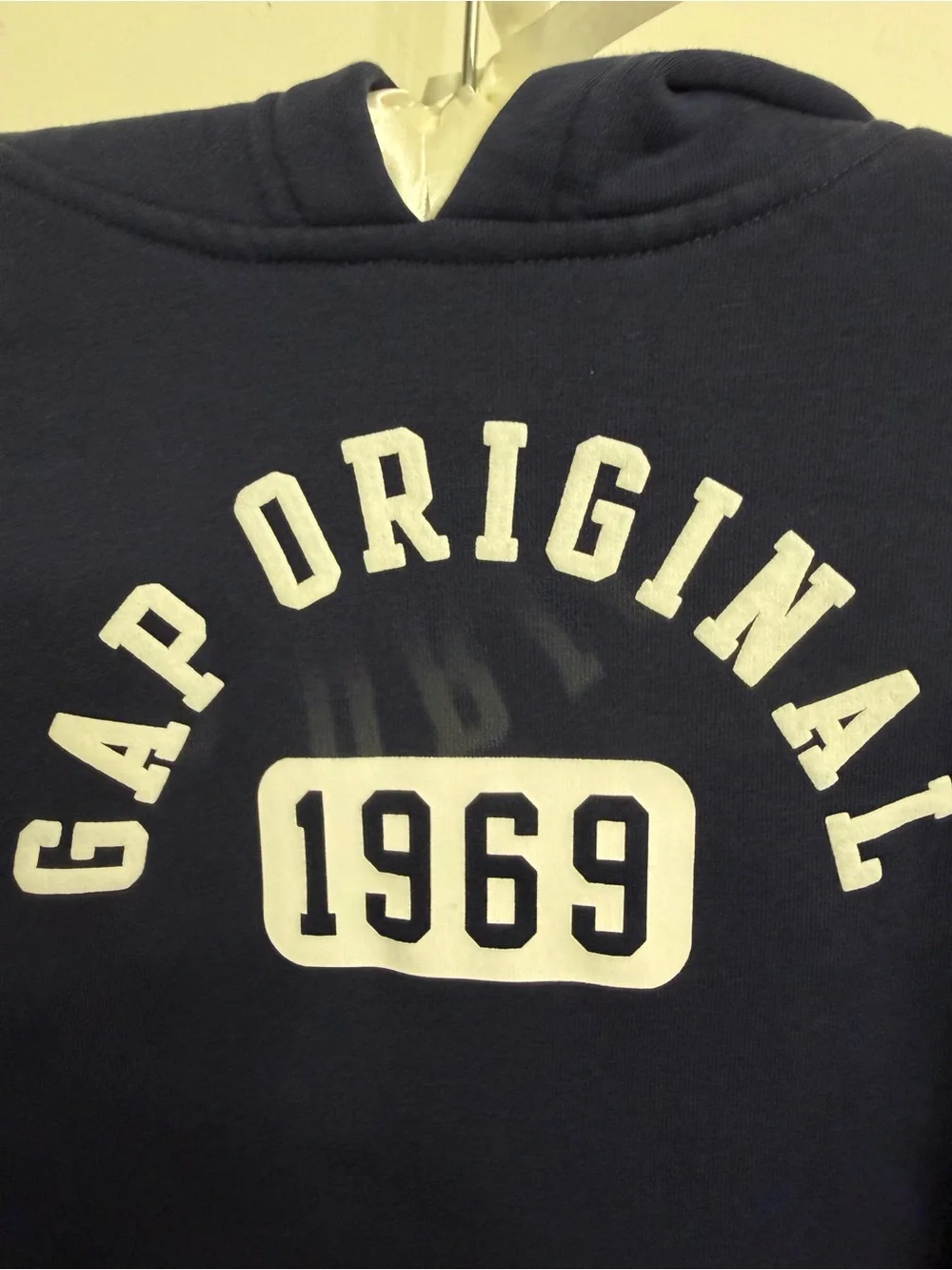 GAP Navy Blue Hoodie with White '1969' Chest Print Kid size XS 5/6